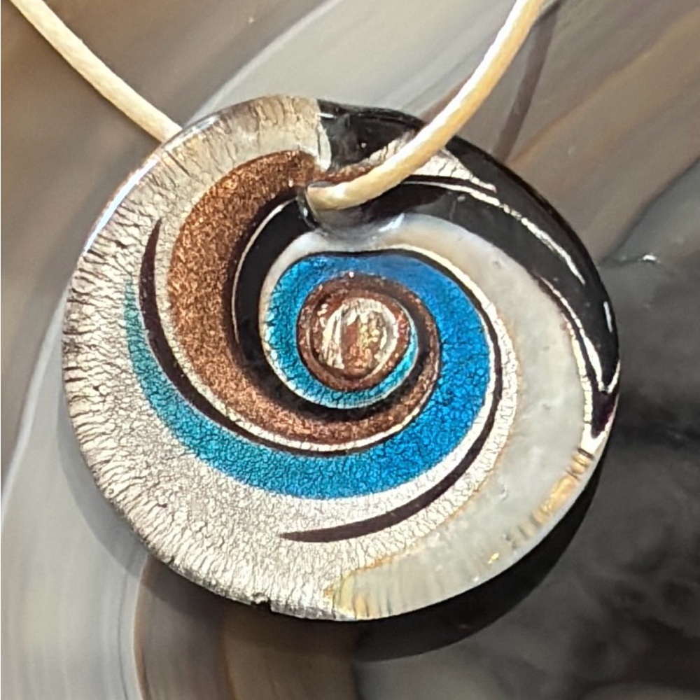Swirl Blown Glass Necklace
